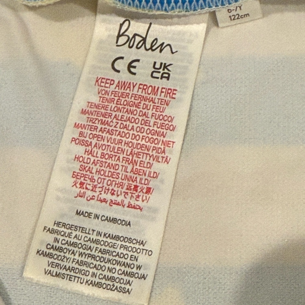 Mini Boden Swimsuit Rashguard Lemon 6-7 - Picture 2 of 2